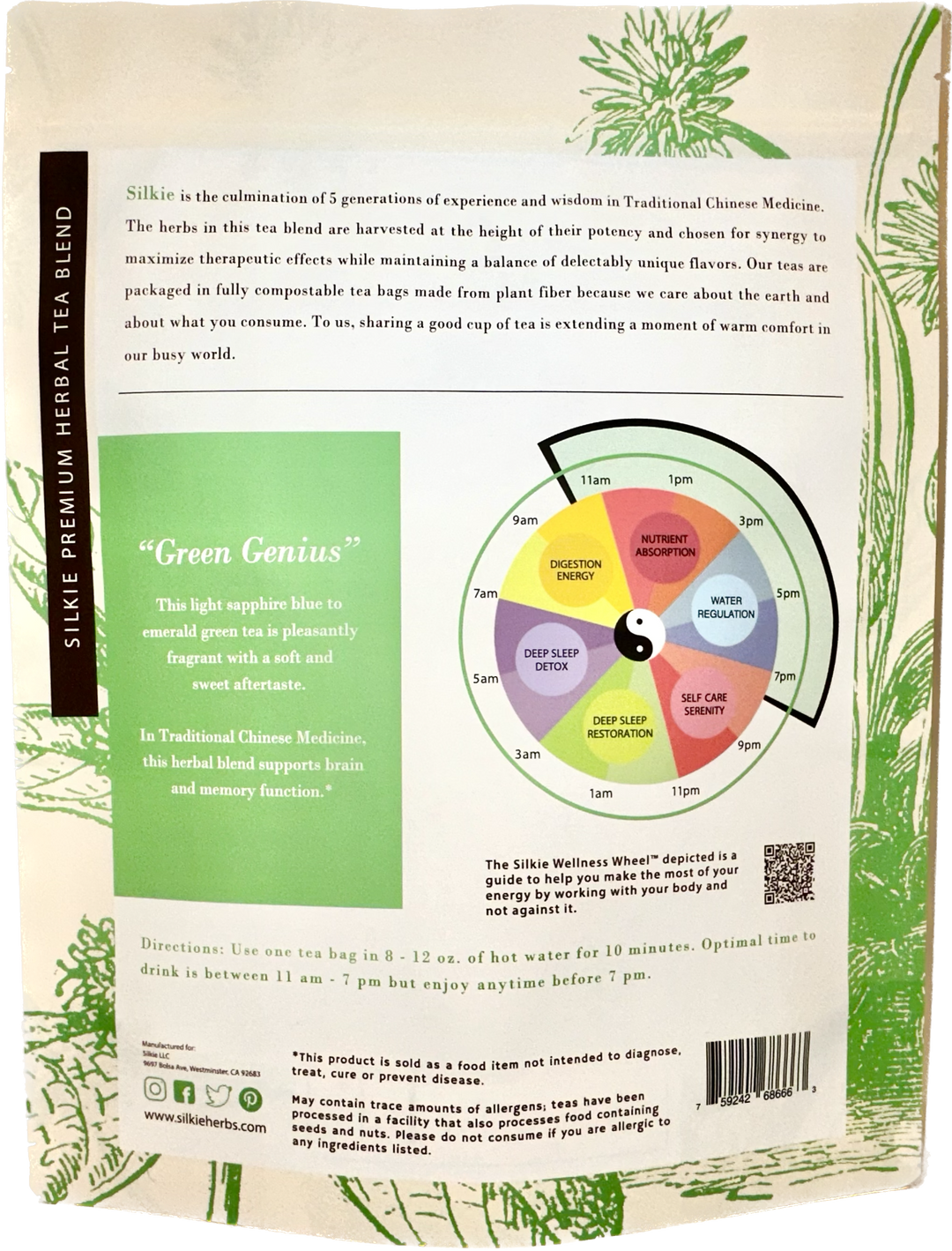 2 Gói Trà thảo mộc Green Genius - trà hỗ trợ não bộ