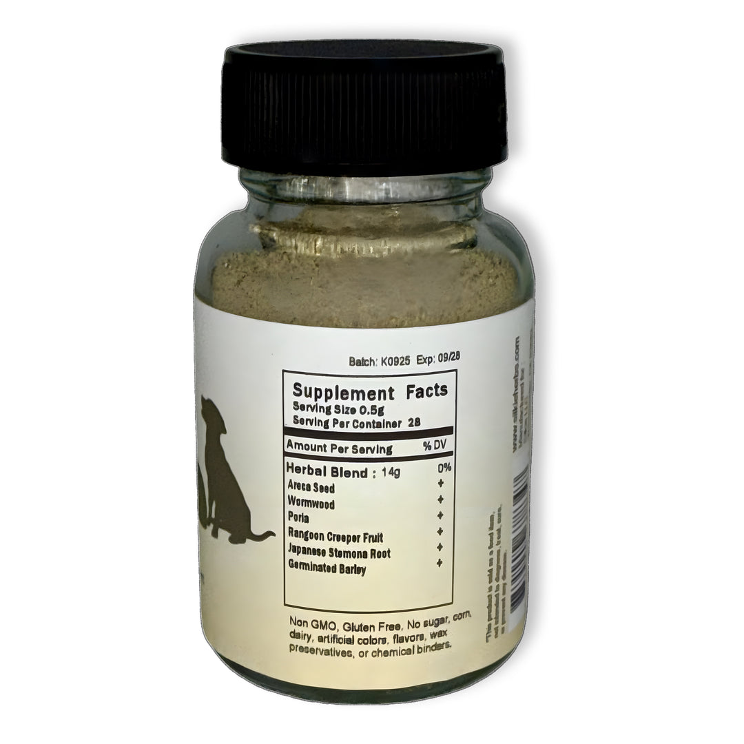 Pet Formula For Parasites Stools - weight loss, bloating, visible worms or eggs in stool, soft stools or diarrhea, dull coat...貓狗糞便有蟲