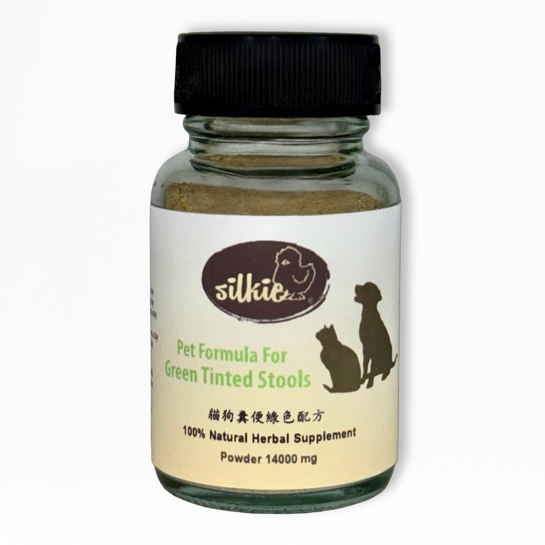 Pet Formula For Green Tinted Stools - mild irritability or restlessness, abdominal pain, gurgling intestines, erratic bowel movements...貓狗糞便綠色配方
