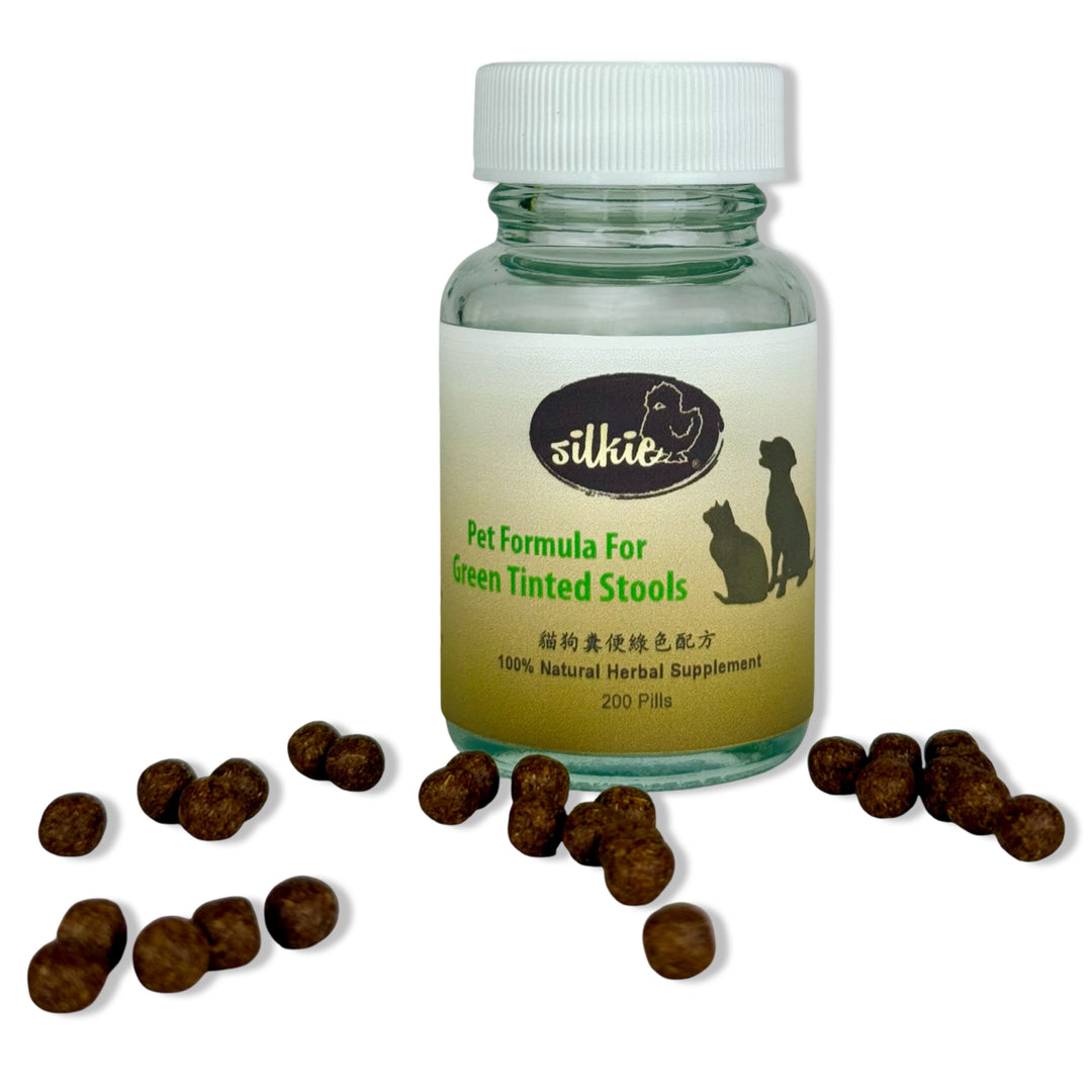 Pet Formula For Green Tinted Stools - mild irritability or restlessness, abdominal pain, gurgling intestines, erratic bowel movements...貓狗糞便綠色配方