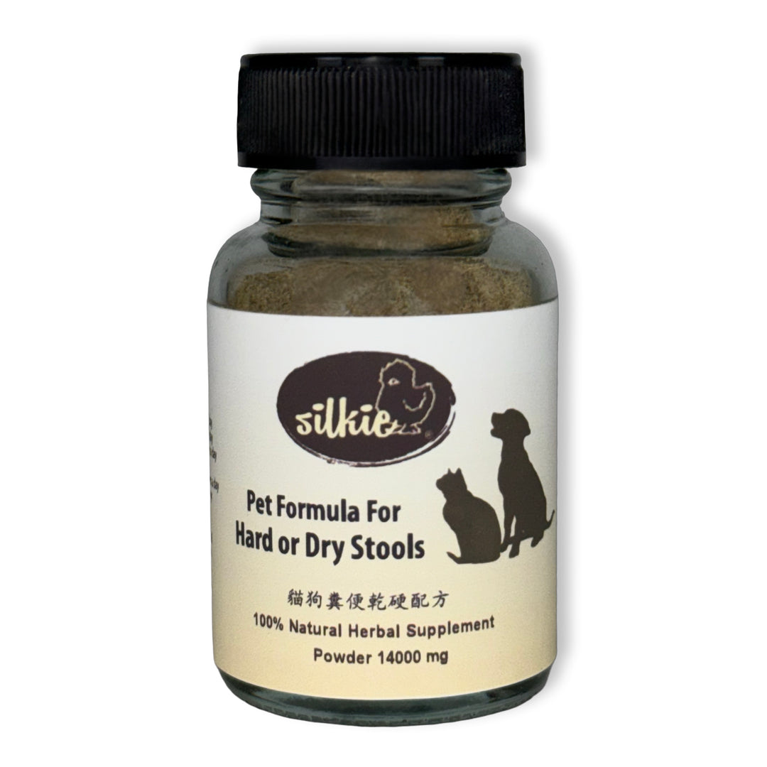 Pet Formula For Hard or Dry Stools - straining during defecation, pebble-like stools, reduced appetite, occasional vomiting, abdominal discomfort, signs of dehydration (dry gums)...貓狗糞便乾硬配方