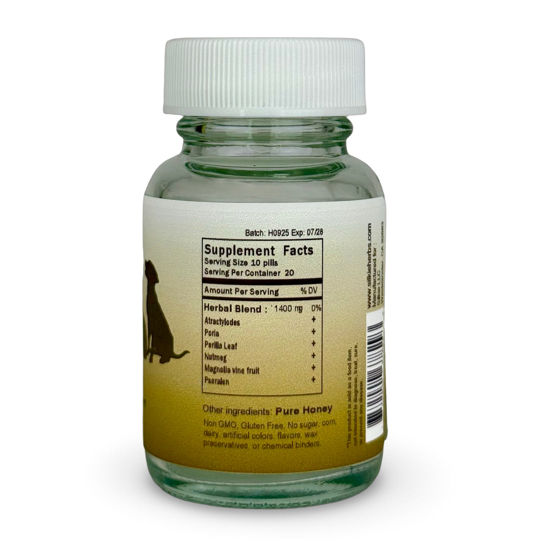 Pet Formula For Watery Diarrhea (Cold Type) - liquid stool, frequent defecation, pooping in the middle of the night, dehydration (dry nose or gums), lethargy, weight loss if prolonged, occasional vomiting...貓狗糞便腹瀉(寒型)